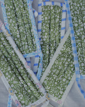 Load image into Gallery viewer, Mask for toddlers and kids. Held with 4 ties. Cream flowers.