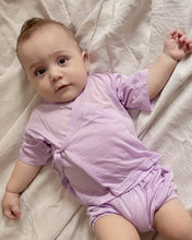 Load image into Gallery viewer, Baby Set, Kimono Top and  Bloomer Lavender ice cream