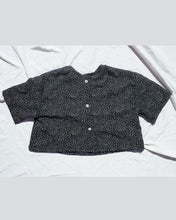 Load image into Gallery viewer, polka dots button front top shirt  and 3/4 sleeves.