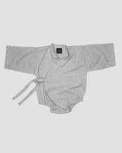 Load image into Gallery viewer, Premium Upcycled Cotton Kimono Onesie grey