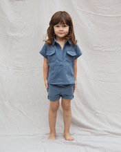 Load image into Gallery viewer, Kids toddlers denim shirt. 2 front pockets and collard