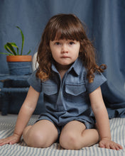 Load image into Gallery viewer, Kids toddlers denim shirt. 2 front pockets and collard