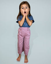 Load image into Gallery viewer, High waisted pink pants for toddlers and kids. Two pockets