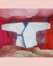 Load image into Gallery viewer, Kimono reversible jacket kids. Stripes and denim
