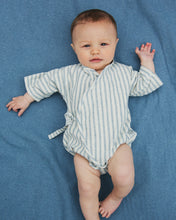 Load image into Gallery viewer, Baby kimono onesie La Superior stripes