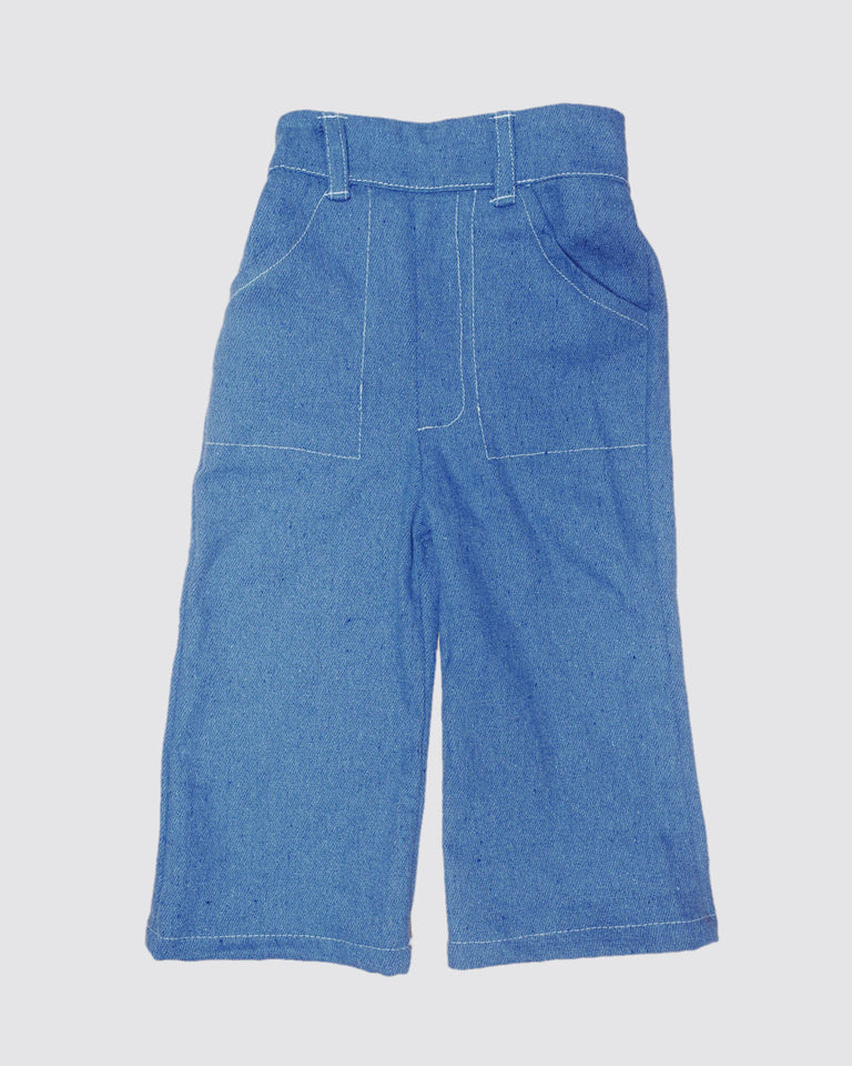 Sustainable denim pants for toddler and kids 