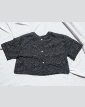 Load image into Gallery viewer, polka dots button front top shirt  and 3/4 sleeves. 
