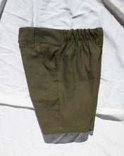 Load image into Gallery viewer, Olive green Short for toddlers and kids/ High waisted and 2 pockets.
